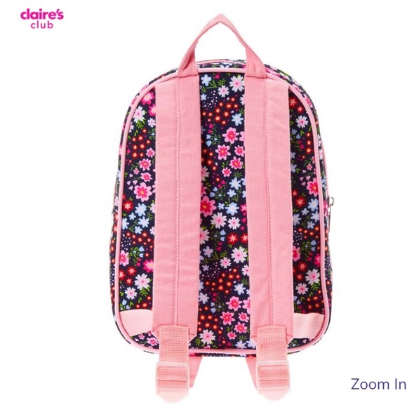 Claire's Club Floral Small Backpack - Navy - Picture 5 of 6